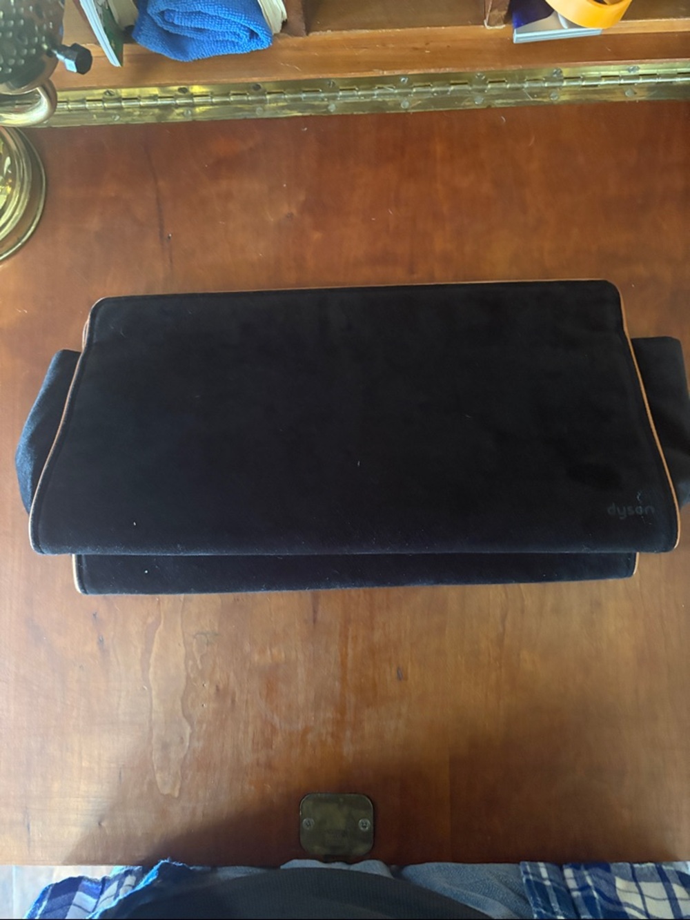 Dyson Black Velvet Accessory Pouch with Contrast Trim